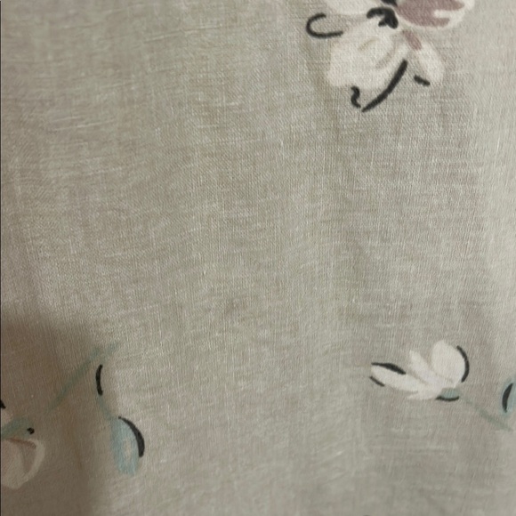 Vintage White Stag  Linen Cotton Cream Pleated Maxi Sundress - Picture 11 of 11